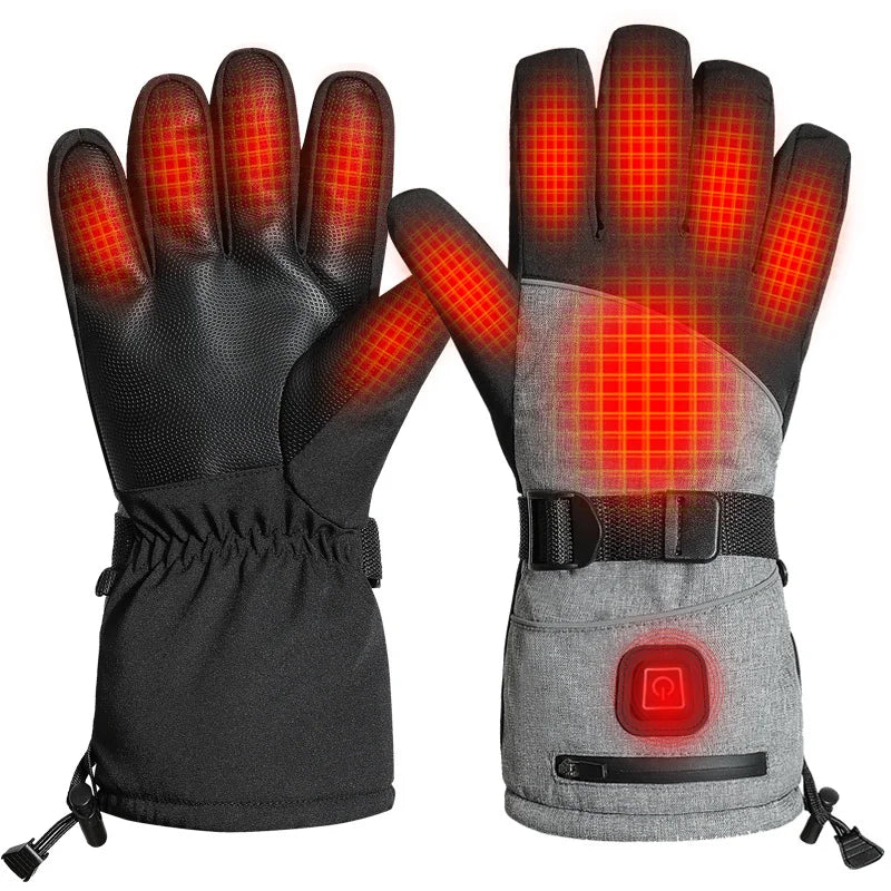 1Pair Heated Gloves Electric Thermal Warmer Gloves Cycling Motorcycle Bicycle Ski Outdoor Activities Equipment Cotton Waterproof