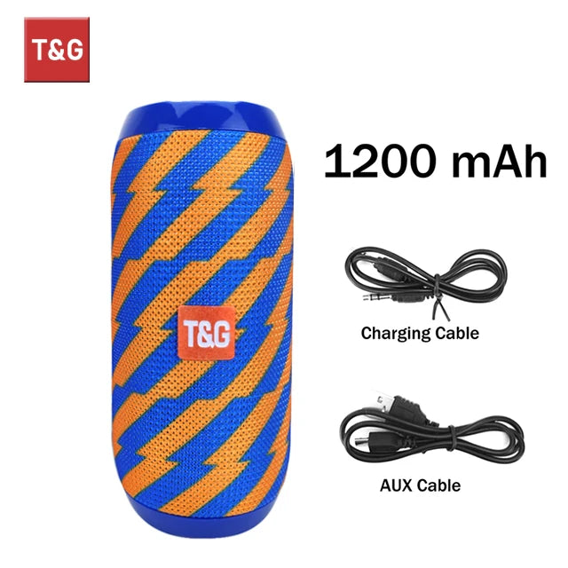 Bluetooth Speaker T&G TG117 Portable TWS Sound Box Waterproof Loudspeaker Outdoor Stereo Surround Speakers Support TF FM Radio