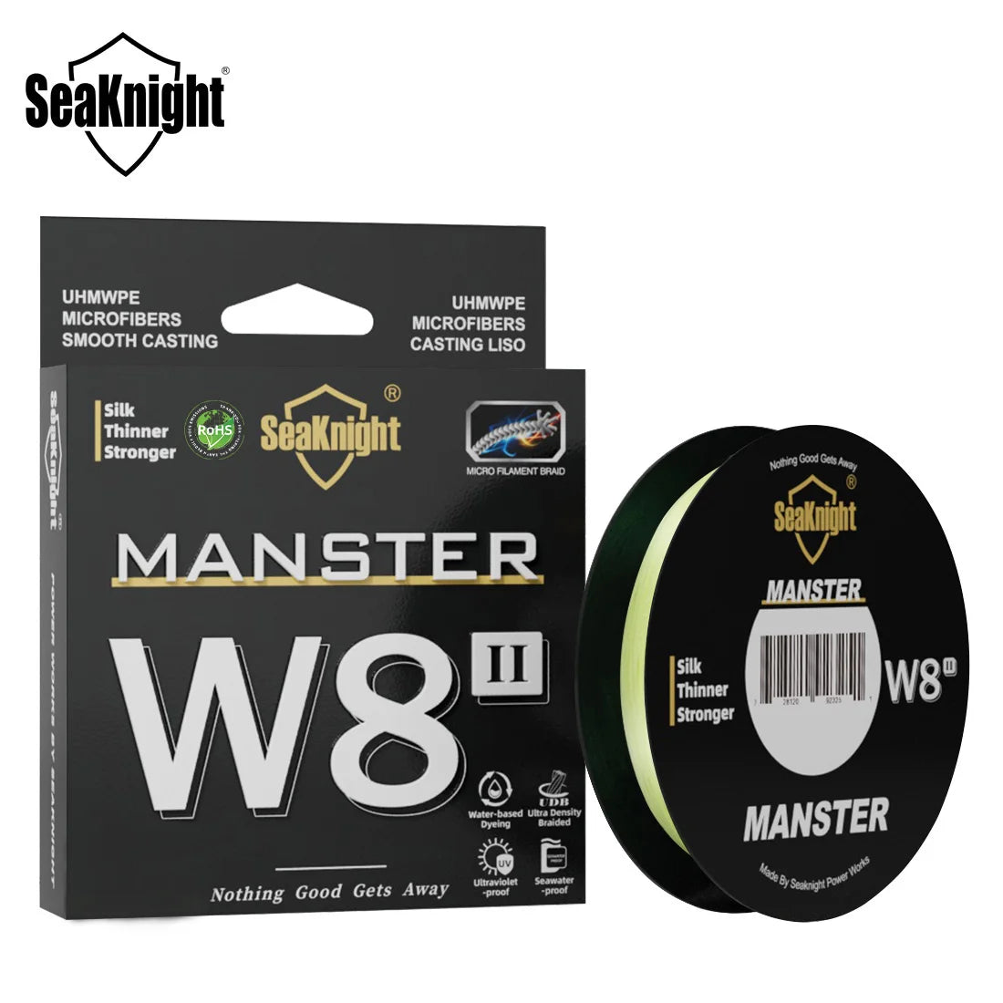 SeaKnight NEW W8 II MANSTER Braid Fishing Line 150M 300M 500M 15-100LB 8 Strands Multifilament PE Line For Freshwater Saltwater