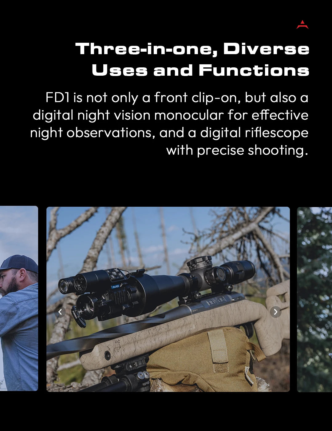 PARD FD1/LRF Digital Night Vision Front Clip-on RifleScope Hunting Monocular 2592*1944 Resolution Self-motivated Recording Cam