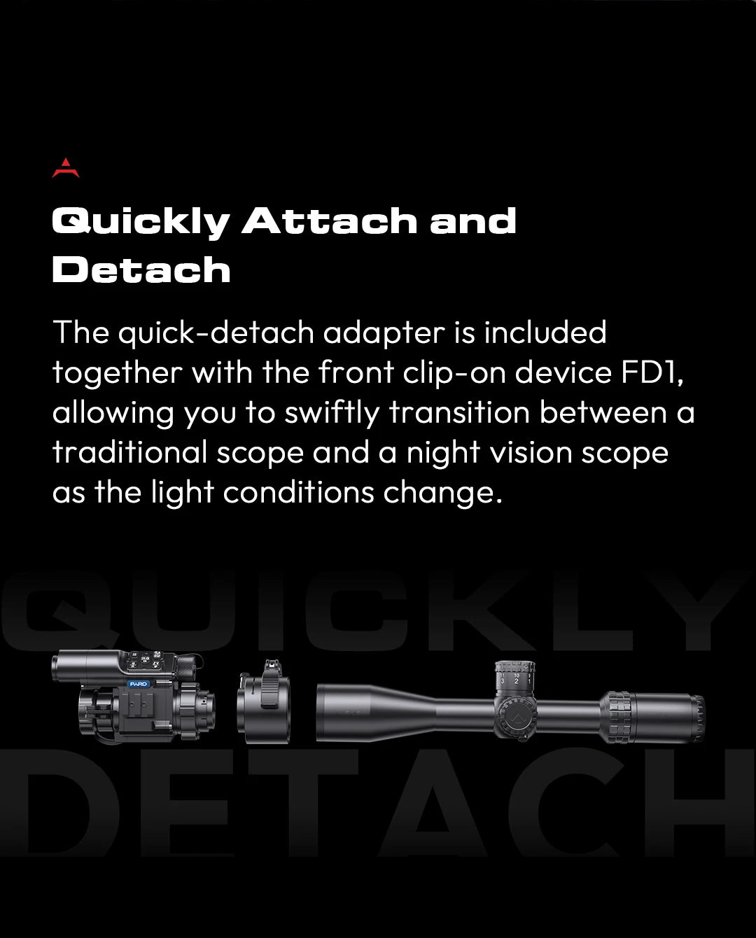 PARD FD1/LRF Digital Night Vision Front Clip-on RifleScope Hunting Monocular 2592*1944 Resolution Self-motivated Recording Cam