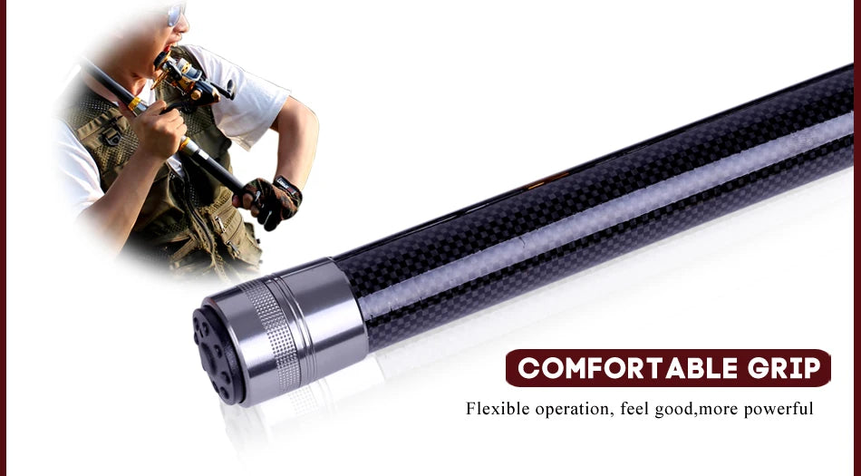 Sougayilang Super Hard 1.8-3.6M Telescopic Fishing Rod 99% Carbon Fiber Sea Fishing Rod Pole Rock Carp Fishing Rod Tackle Poles