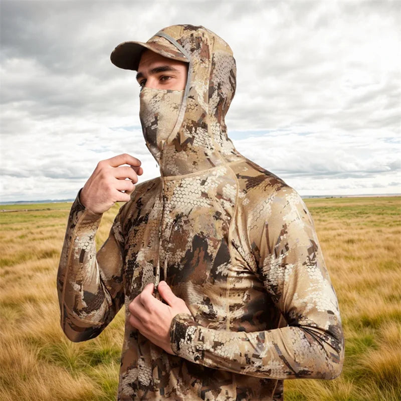 Ainfad Core Lightweight hoodie camouflage clothing Mask pullover hunting fishing hoodie
