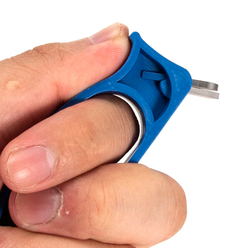 1/2/3pcs Winter Ice Fishing File Portable Blue Spiral Drilling Bit ABS Diamond Ice Auger Blade Sharpener Outdoor Tackles Tools