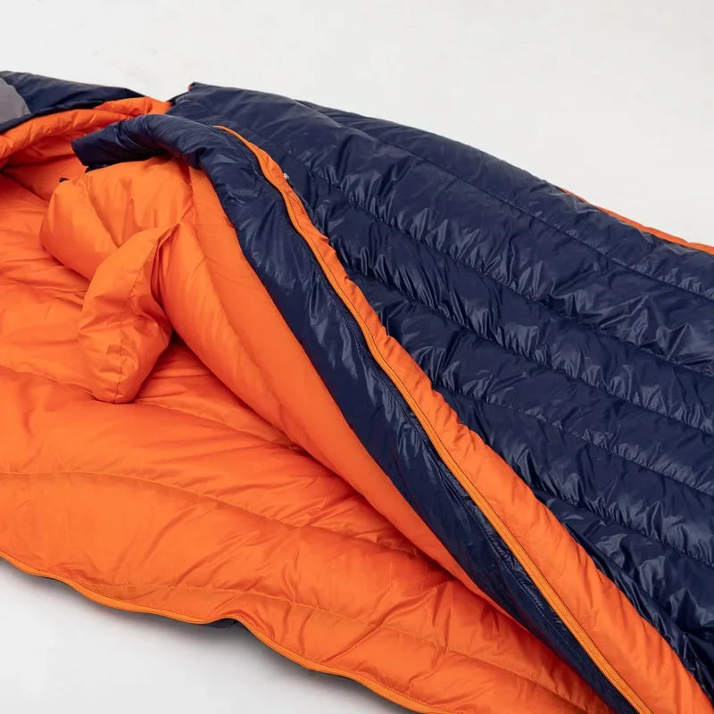 JUNGLEKING Ultralight Mummy Duck Down Sleeping Bag Outdoor Backpacking Camping Hiking Travel Spring Summer Autumn WinterPortable