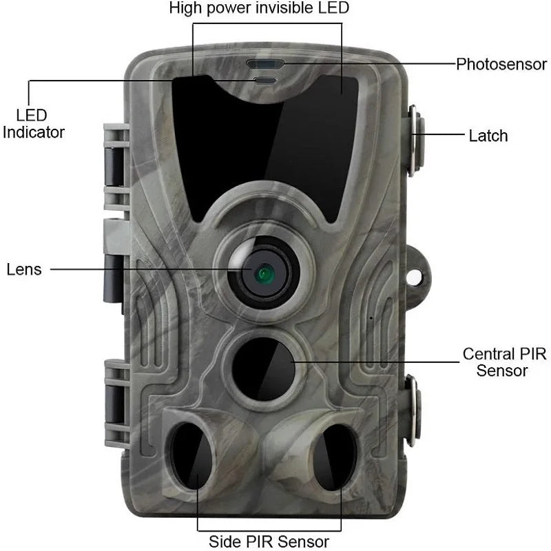 Outdoor 24MP 1080P Hunting Camera 5000 MAh Lithium Battery Night Vision Observation Camera Farm Orchard Home Security Camera