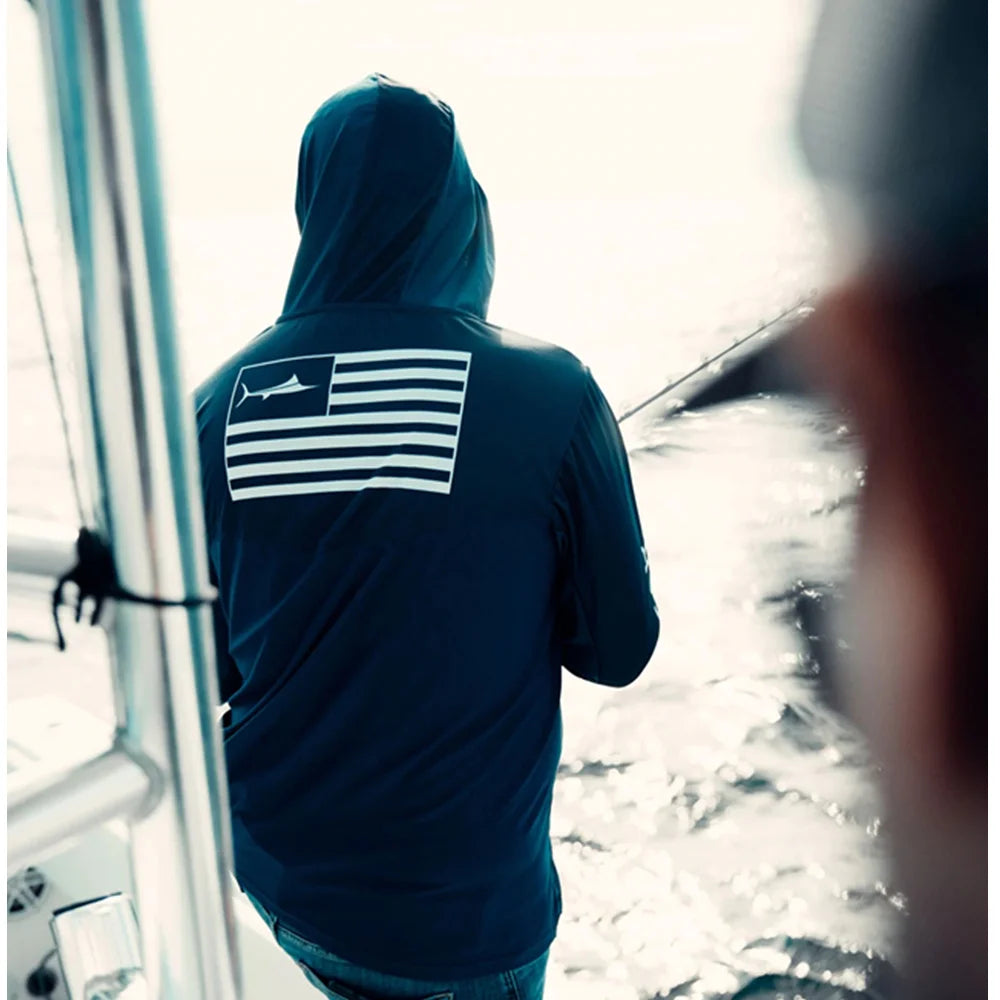 Sailing Hoodies Gear Fishing Long Sleeve Hooded Shirts Blusas Para Pesca Fish Performance Apparel Camisa De Pesca Uv Manga Longa