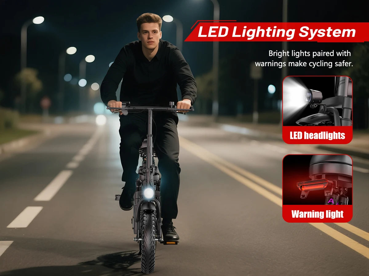 UPlee GE5 Adults Electric Bike 750W Peak Motor 48V 15AH Removable Battery Electric Bicycle 14 Inch Folding Urban leisure e bike