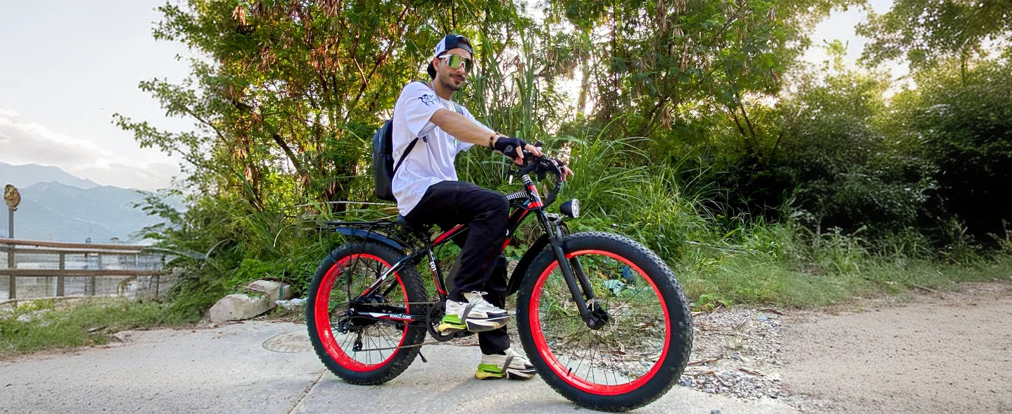EOEOTWO E01 Electric Bike for Adults 1500W Peak Motor 26" Fat Tire Ebike 34MPH 60Miles Range UL2849 Certified Mountain Bicycle