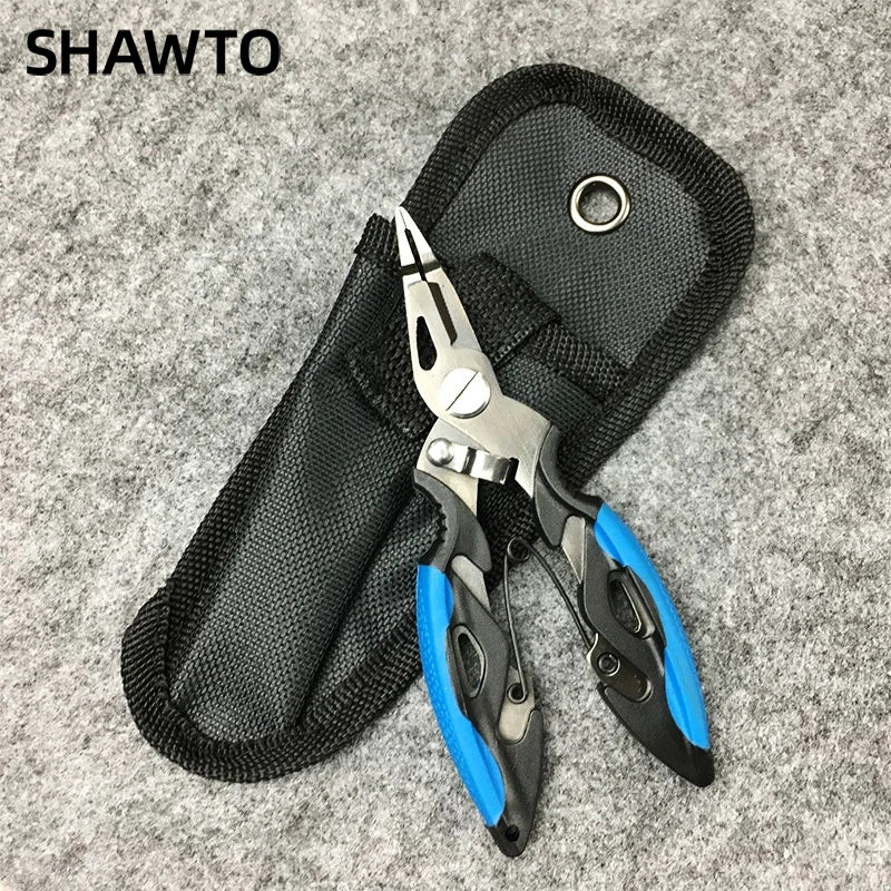 Shawto Aluminium Alloy Fishing Gripper Professional Fishing Lip Grabber Tool Fish Scissors Clip Fish Control Tackle Pliers Gear