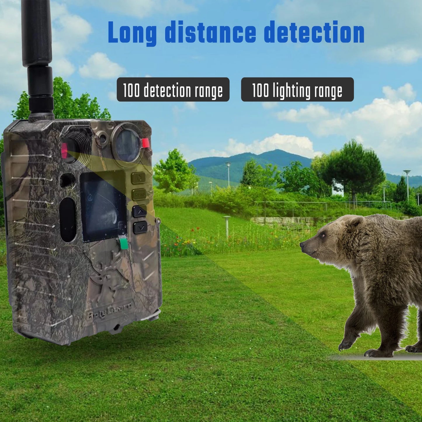 BolyGuard 2025 BG410-M(S) 4K FHD 37MP Trail Camera 940nm IR Night Vision, 4G Wireless, Outdoor Hunting Camera+gift 32GB TF