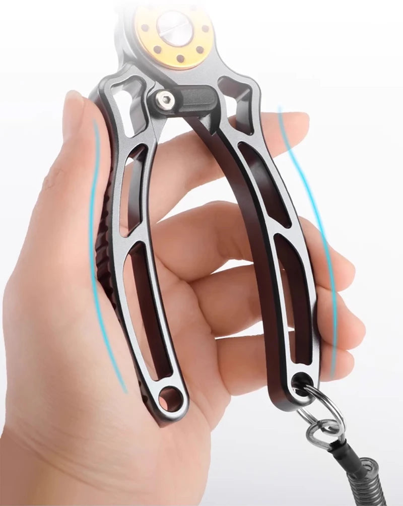 Shawto Aluminium Alloy Fishing Gripper Professional Fishing Lip Grabber Tool Fish Scissors Clip Fish Control Tackle Pliers Gear