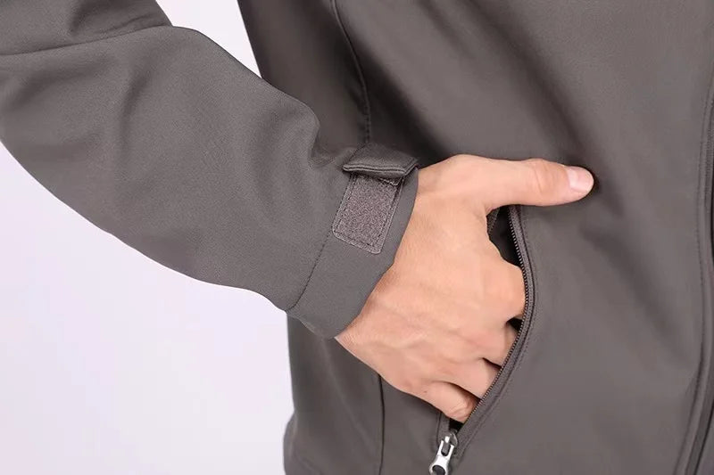 Men's Winter Autumn Softshell Fleece Jackets Windproof Outdoor Fishing Hiking Hunting Thermal Camping Cargo Coats Warm M-5XL