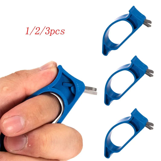 1/2/3pcs Winter Ice Fishing File Portable Blue Spiral Drilling Bit ABS Diamond Ice Auger Blade Sharpener Outdoor Tackles Tools