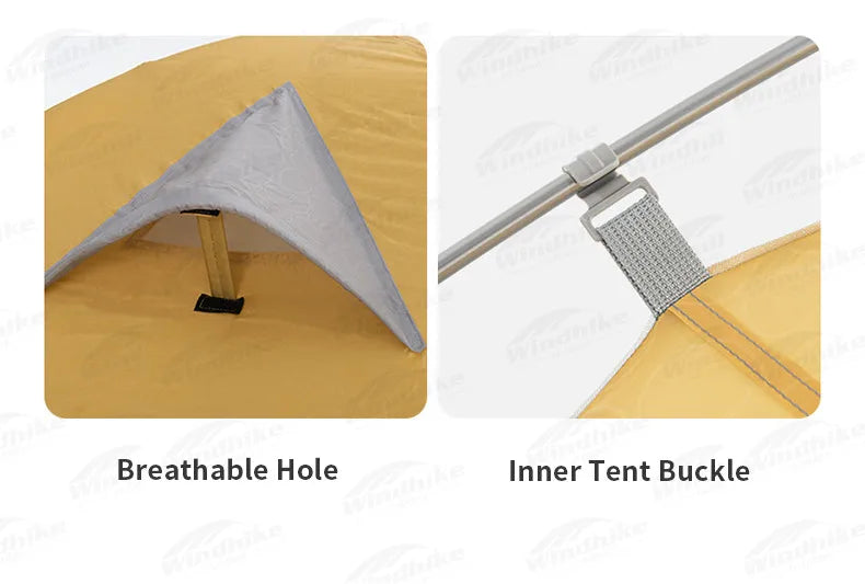 Naturehike Camping Tent 2 3 Persons Portable Waterproof Backpacking Tent Double-layer Outdoor Hiking Travel Camping Equipment