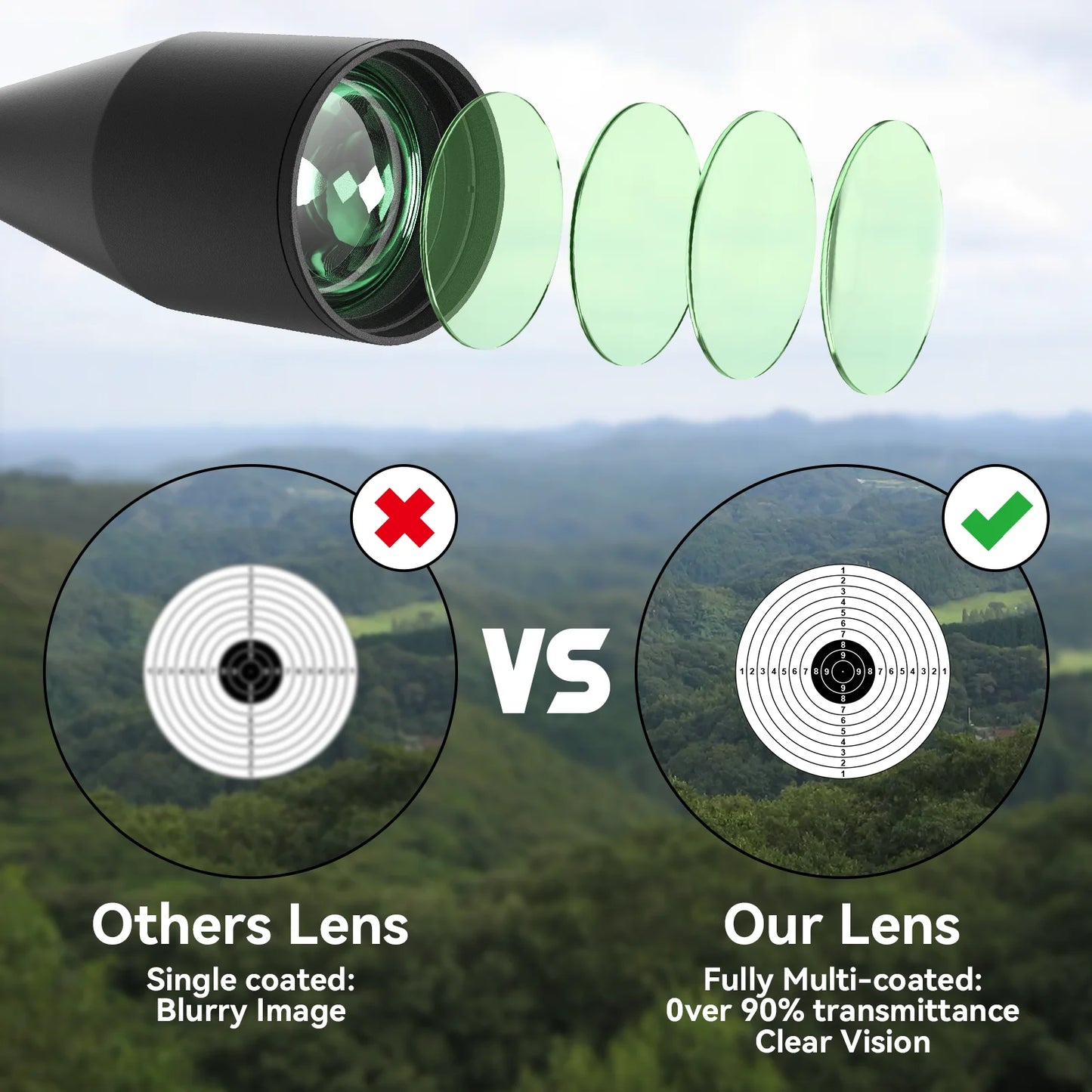 Aquilifer 5-25x56 FFP Rifle Scope Long-Range Sniper Hunting Military Optical 11 Level Illumination Gun Accessories