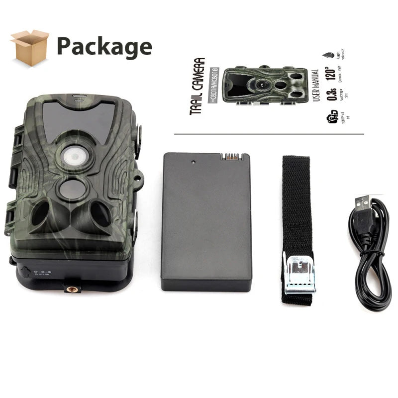 Outdoor 24MP 1080P Hunting Camera 5000 MAh Lithium Battery Night Vision Observation Camera Farm Orchard Home Security Camera