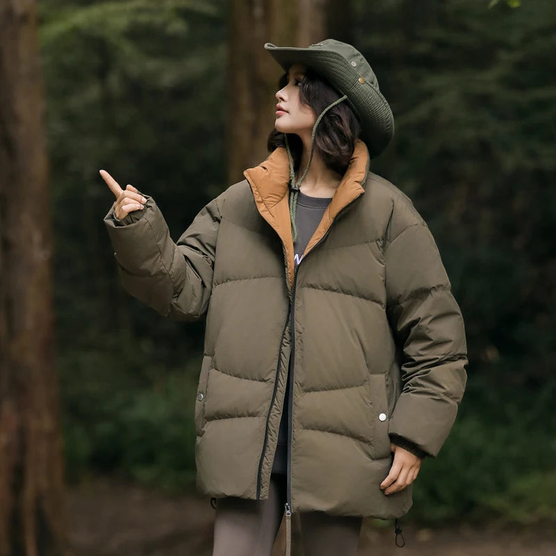 Outdoor Mountaineering Suits Down Jackets Couple Outfits Thickened Windproof Cold-proof Winter Cotton-padded Bread Jackets Coats