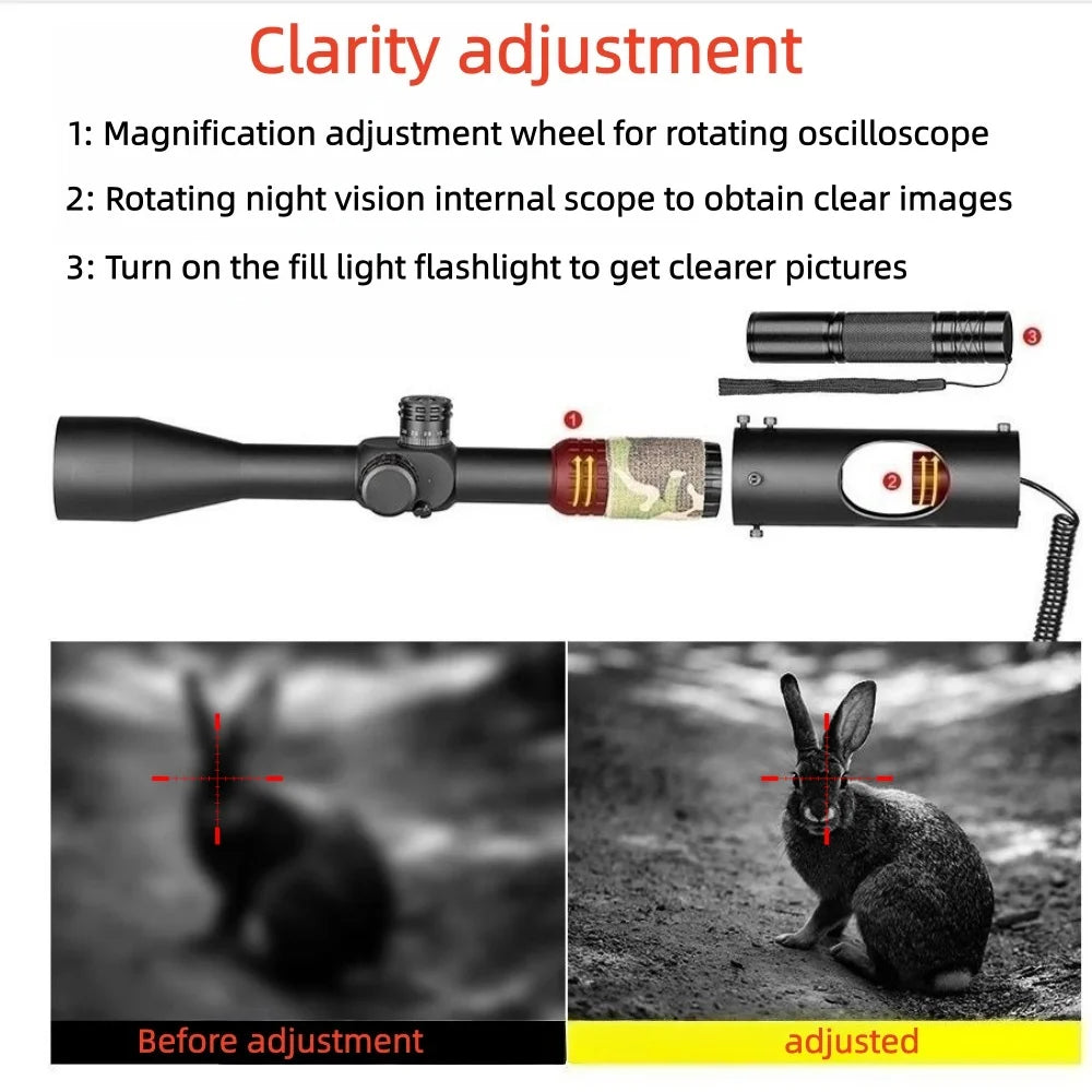 4.3-inch high-definition large screen night vision , 3-megapixel hunting rifle sight, hunting observation scope Outdoor Hunting