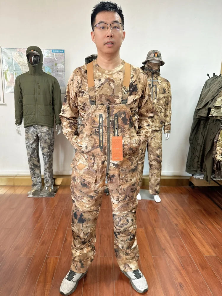 High quality duck hunting outdoor work camouflage pants hunting Hudson Bibs