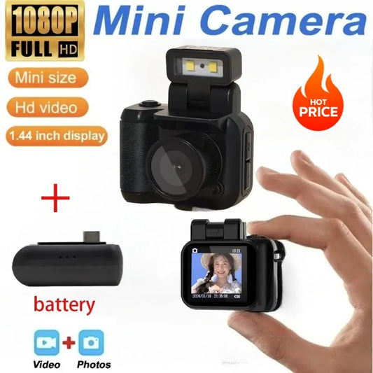 1080P Mini Camera With 0. 96 Screen CMOS Indoor Home Outdoor Sports Vintage Mini Camera Video Recorder Travel Portable Cam