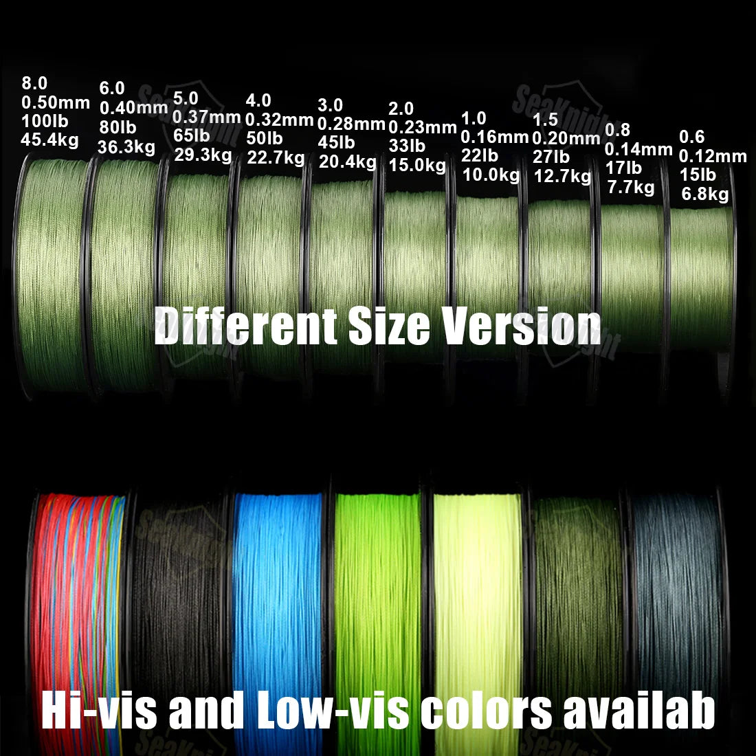 SeaKnight NEW W8 II MANSTER Braid Fishing Line 150M 300M 500M 15-100LB 8 Strands Multifilament PE Line For Freshwater Saltwater