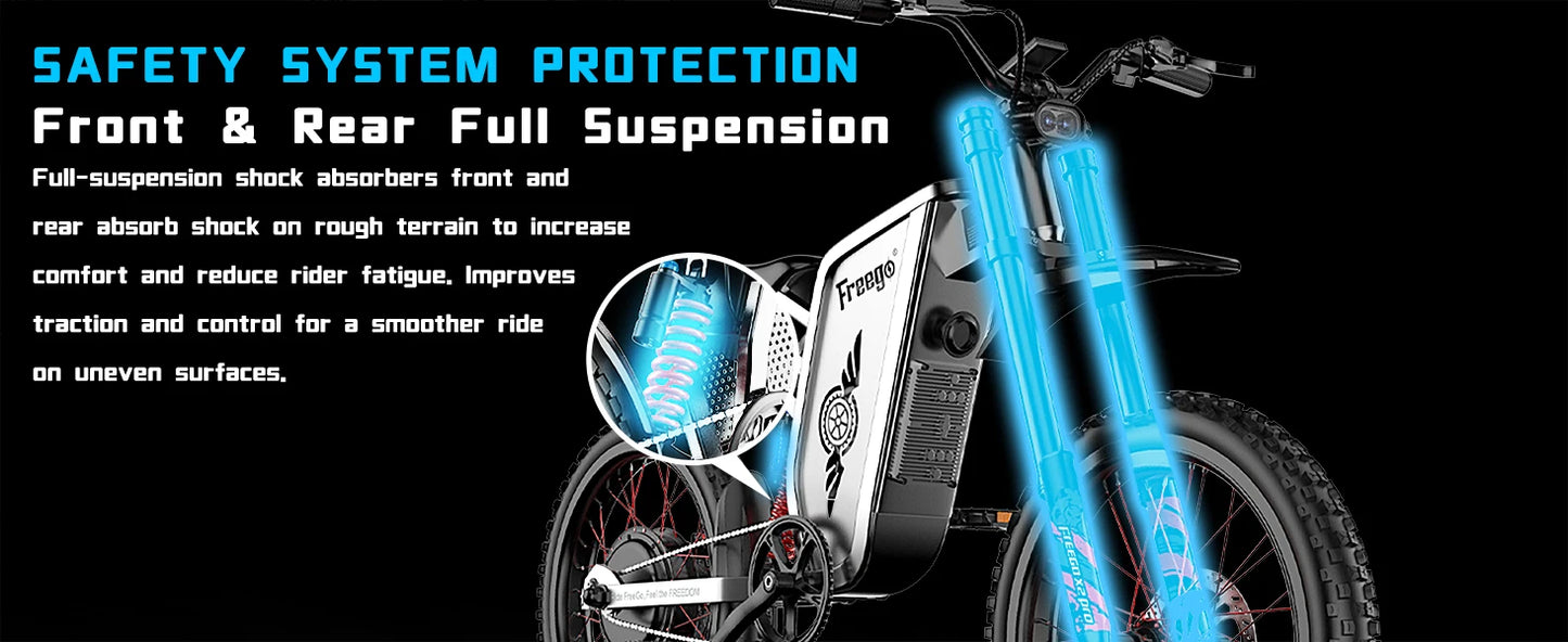 2025 Electric Dirt Bike X2 Pro Electric Motorcycle 6000W(Peak) Motor 1800wh Battery 7 Speed 50MPH Off Road Electric Bicycle