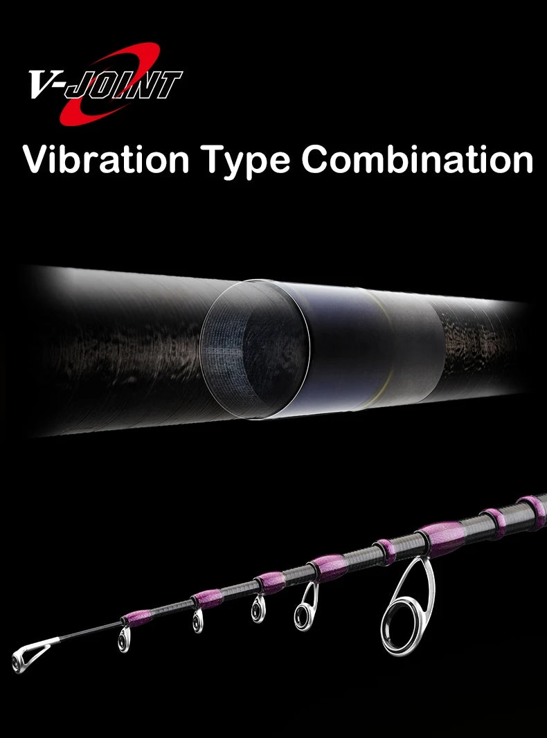 PURELURE 1.50m XUL BFS Telescopic Rod 5ft Travel Rod Trout Spinning Casting Solid Tip Carbon Fishing Rod Small Bait Perch Rod