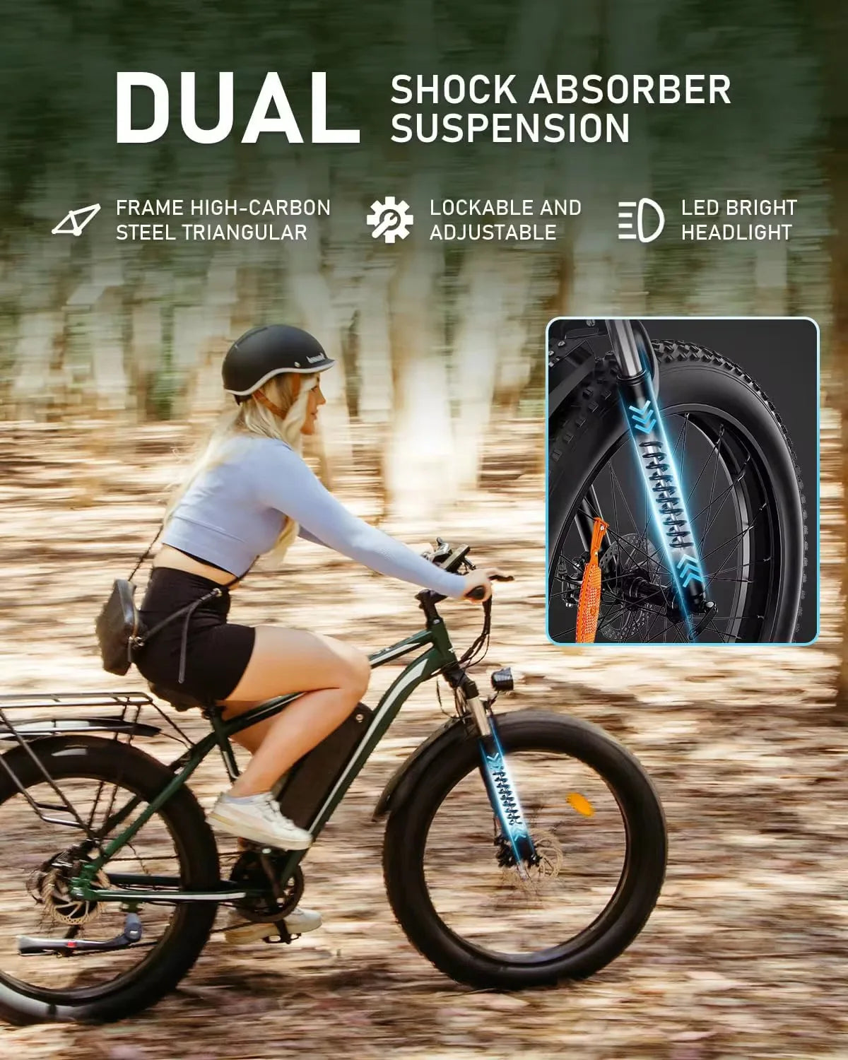 New Electric bicycle 26-inch 1000W 48V 15AH lithium battery electric bike, the first choice for smooth and comfortable travel