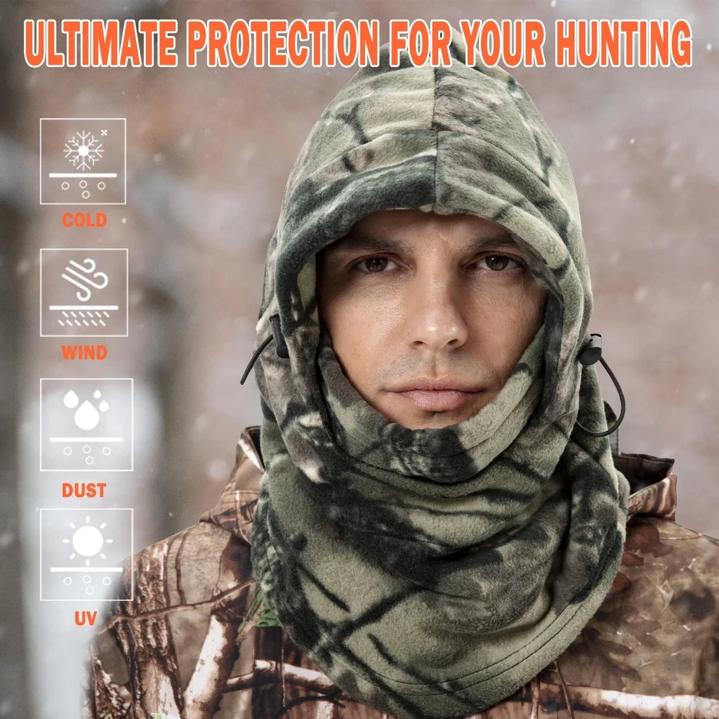 Winter Balaclava Thermal Fleece Ski Mask Neck Warmer Hoods Full Face Mask Outdoor Sports Cycling Hunting Hiking Warm Hat Cap
