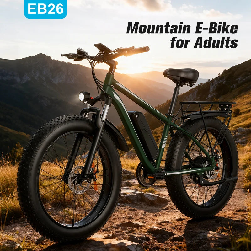 Wholesale off Road 26 Inch Fat Electric Electronic Pedal Assist Cross Trek Bike 1500w Import Bicycle From China