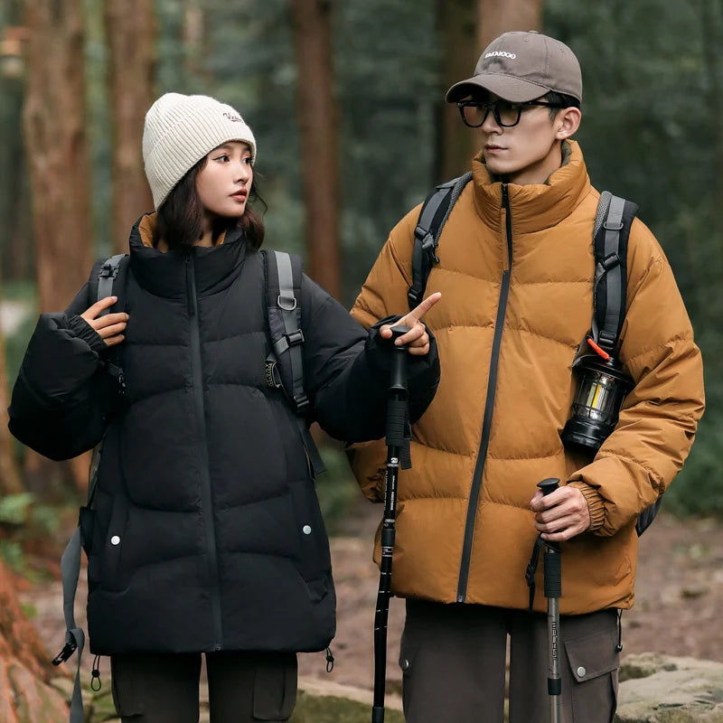 Outdoor Mountaineering Suits Down Jackets Couple Outfits Thickened Windproof Cold-proof Winter Cotton-padded Bread Jackets Coats