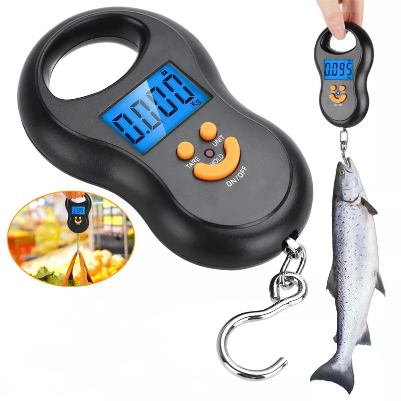 Electronic 50Kg 10g Hanging Scale LCD Kitchen Digital Scale BackLight Fishing Weights Pocket Scale Travel Luggage Scales