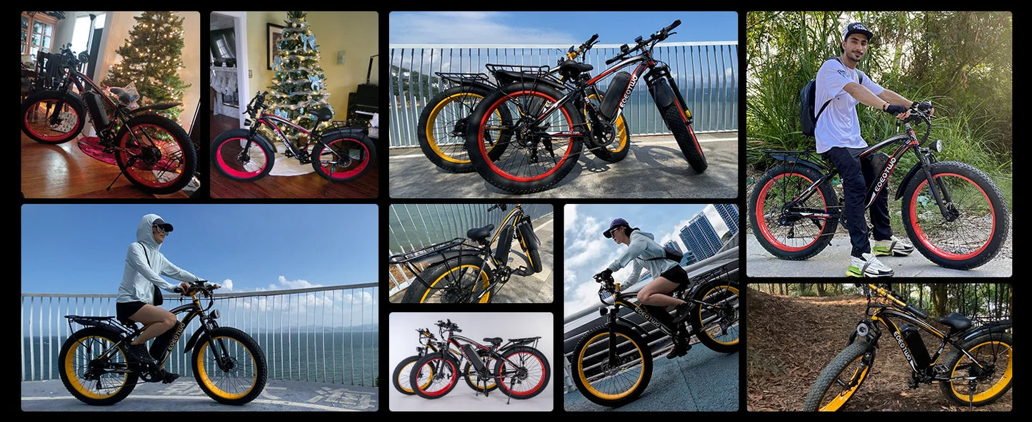 EOEOTWO E01 Electric Bike for Adults 1500W Peak Motor 26" Fat Tire Ebike 34MPH 60Miles Range UL2849 Certified Mountain Bicycle