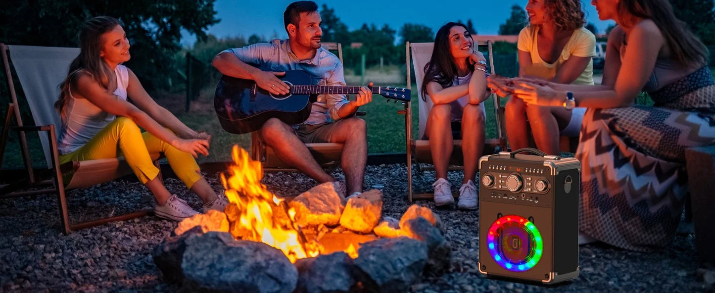 S8-T Kara Ok with 3 Microphones, Portable Bluetooth 5.3 Kara Ok Speaker, Suitable for Outdoor Activities, Parties and Parties