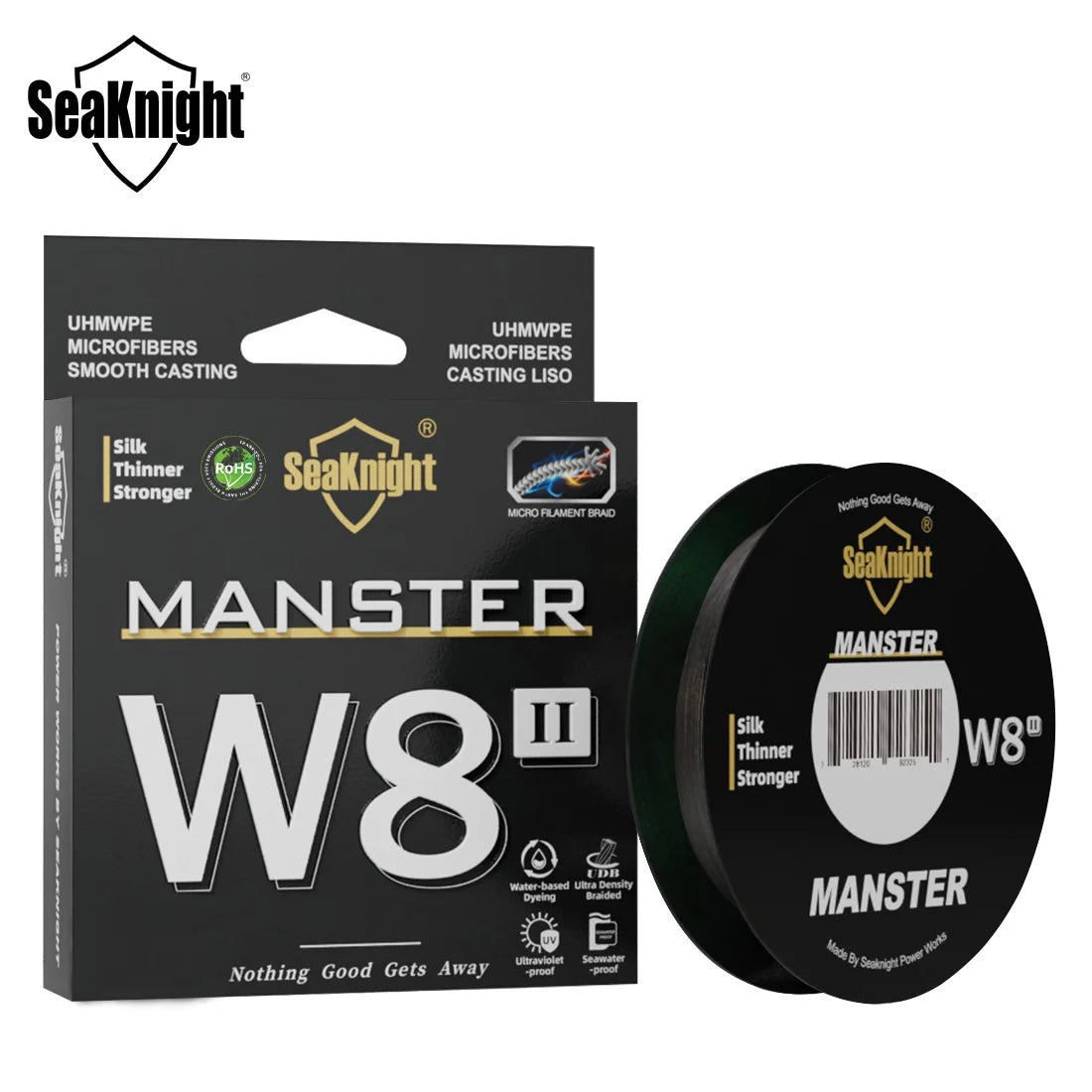 SeaKnight NEW W8 II MANSTER Braid Fishing Line 150M 300M 500M 15-100LB 8 Strands Multifilament PE Line For Freshwater Saltwater