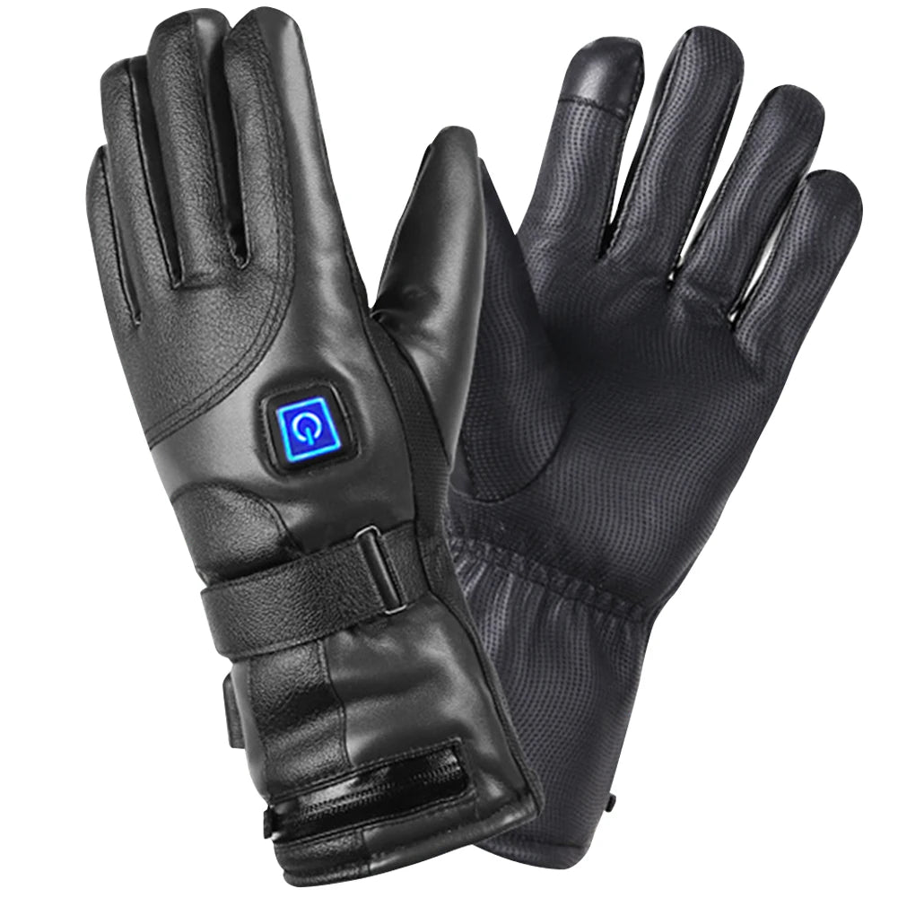 Winter Gloves Rechargeable Heating Gloves Outdoor Riding Skiing Motorcycling Gloves Thermal Touchscreen Gloves  Battery Powered