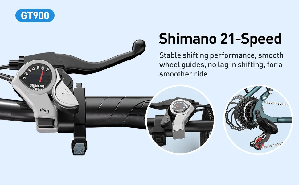 Aairsk GT900 Adult E-bike 400W Motor 36V 13Ah Battery Electric Bike 26 Inch Fat Tire E-Mountain bike Off-road Electric bicycle
