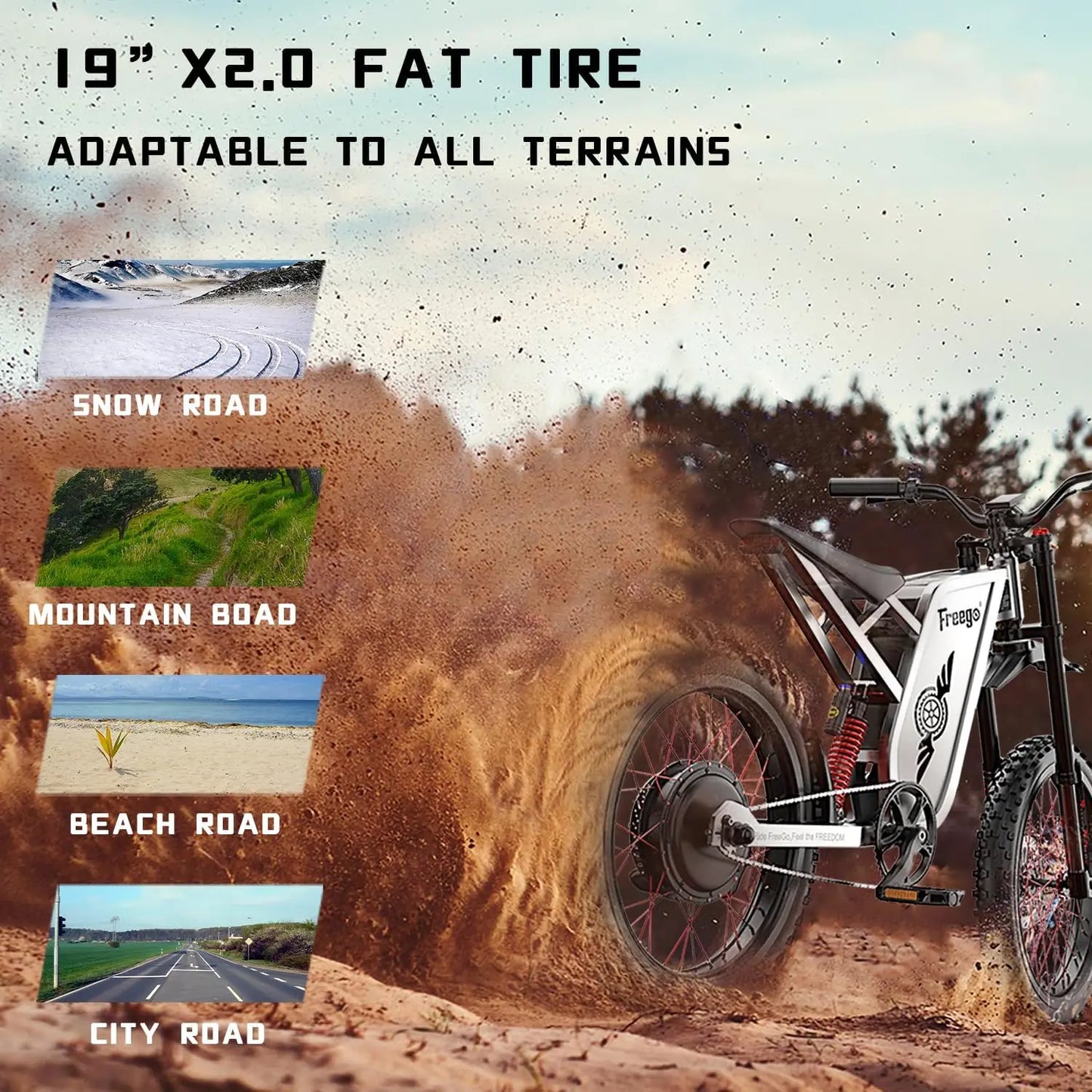 2025 Electric Dirt Bike X2 Pro Electric Motorcycle 6000W(Peak) Motor 1800wh Battery 7 Speed 50MPH Off Road Electric Bicycle