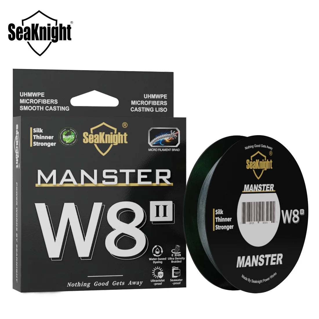 SeaKnight NEW W8 II MANSTER Braid Fishing Line 150M 300M 500M 15-100LB 8 Strands Multifilament PE Line For Freshwater Saltwater