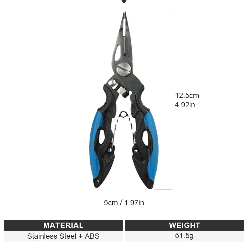 Shawto Aluminium Alloy Fishing Gripper Professional Fishing Lip Grabber Tool Fish Scissors Clip Fish Control Tackle Pliers Gear