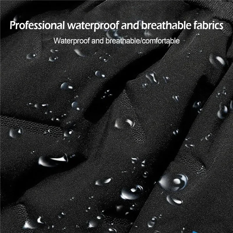 Men Plush Thick Fleece Waterproof Sweatpant Winter Windproof Casual Pants Heavyweight Pants Lambswool Warm Trousers Outerwear