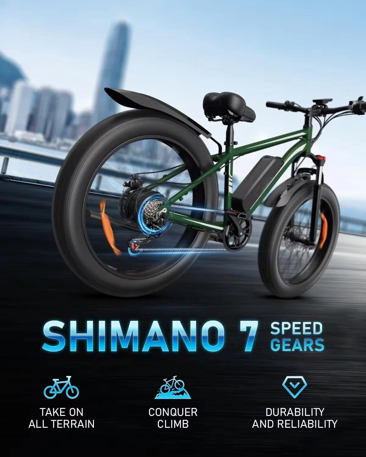 New Electric bicycle 26-inch 1000W 48V 15AH lithium battery electric bike, the first choice for smooth and comfortable travel