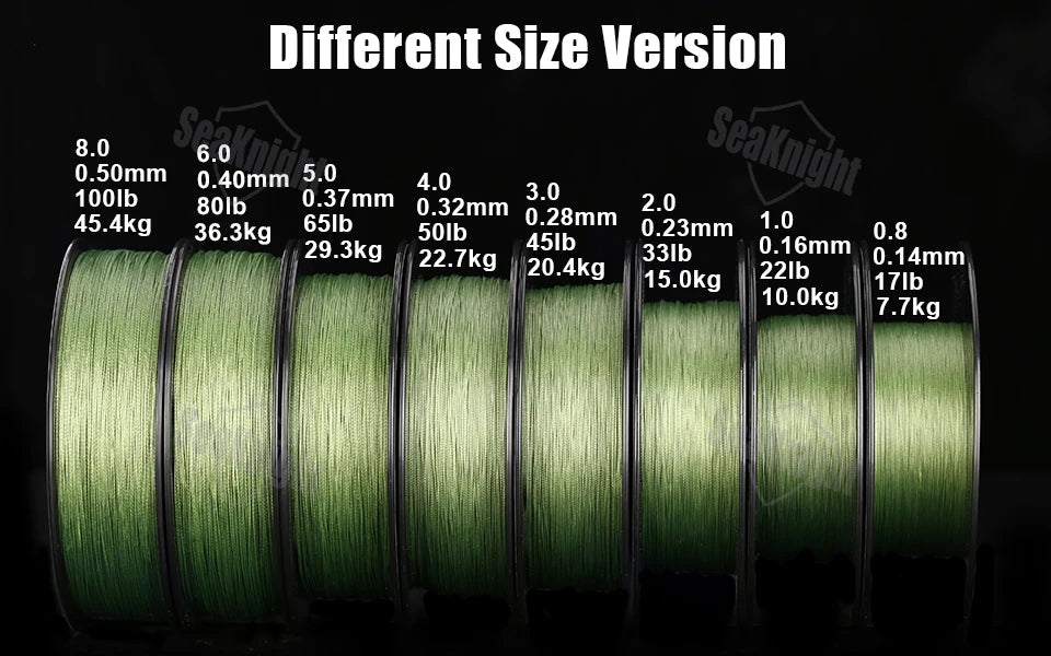 SeaKnight NEW W8 II MANSTER Braid Fishing Line 150M 300M 500M 15-100LB 8 Strands Multifilament PE Line For Freshwater Saltwater