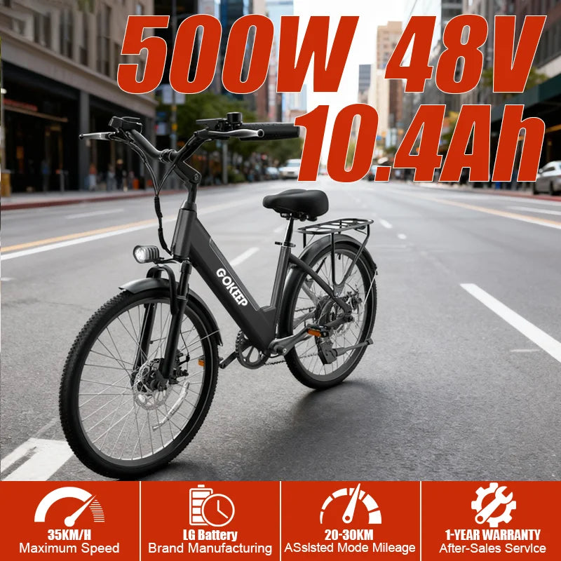 DEEPOWER EP26 offers convenient urban cycling, commuter and leisure electric bicycles, fitness cycling, and eco-friendly cycling