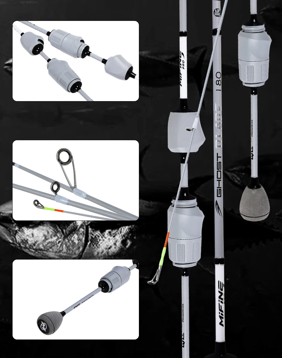 Mifine GHOST BLADE XUL Ultralight Spinning Rod 0.2-0.6g 30T Carbon Fiber Fuji Rings for Trout Fishing Fast Action Tubular Tips