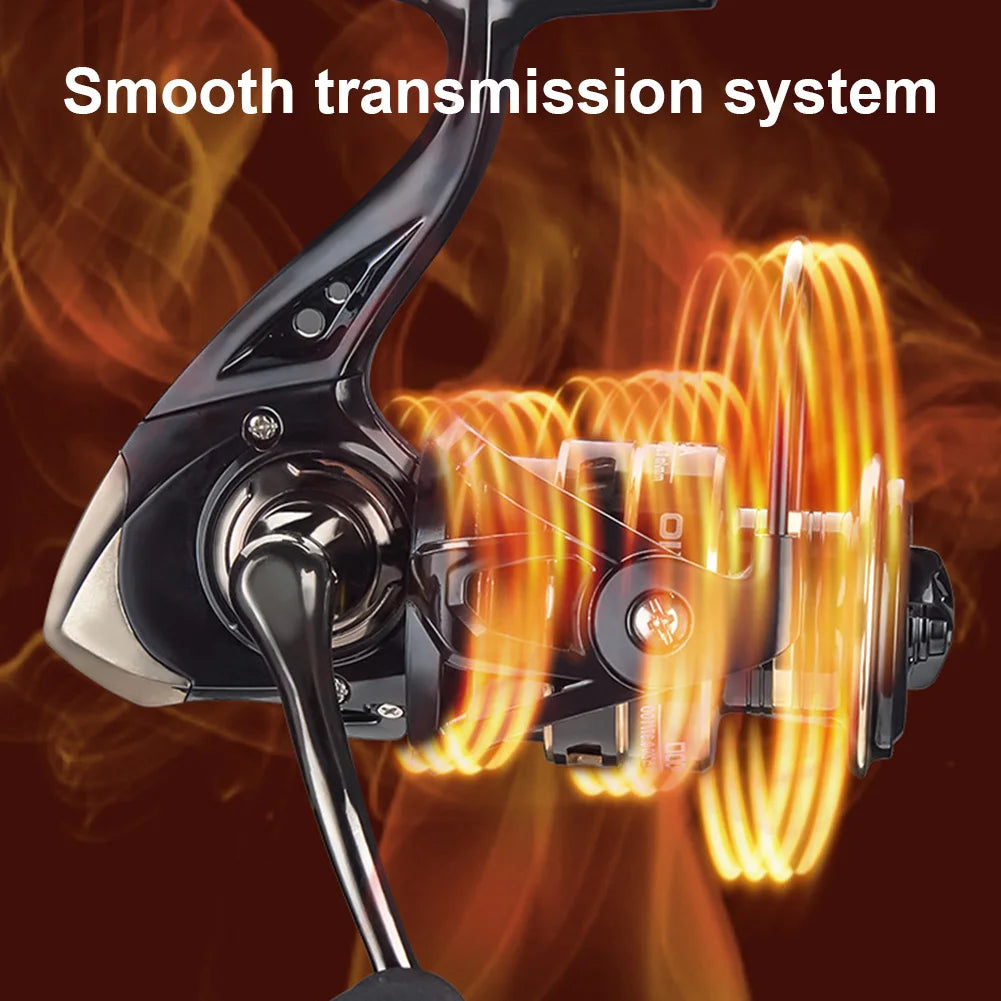 All Metal Fishing Reel 10KG Max Drag Casting Reel 5.2/1 Gear Ratio All Purpose Fishing Spinning Reel for Freshwater Saltwater