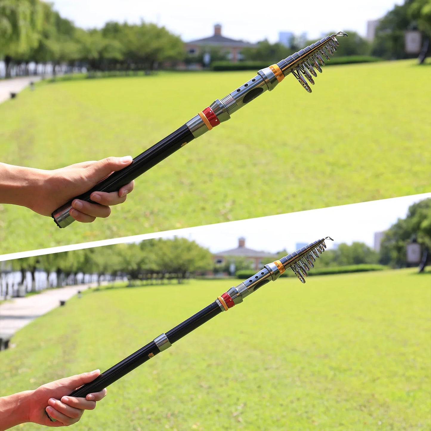 Sougayilang Super Hard 1.8-3.6M Telescopic Fishing Rod 99% Carbon Fiber Sea Fishing Rod Pole Rock Carp Fishing Rod Tackle Poles