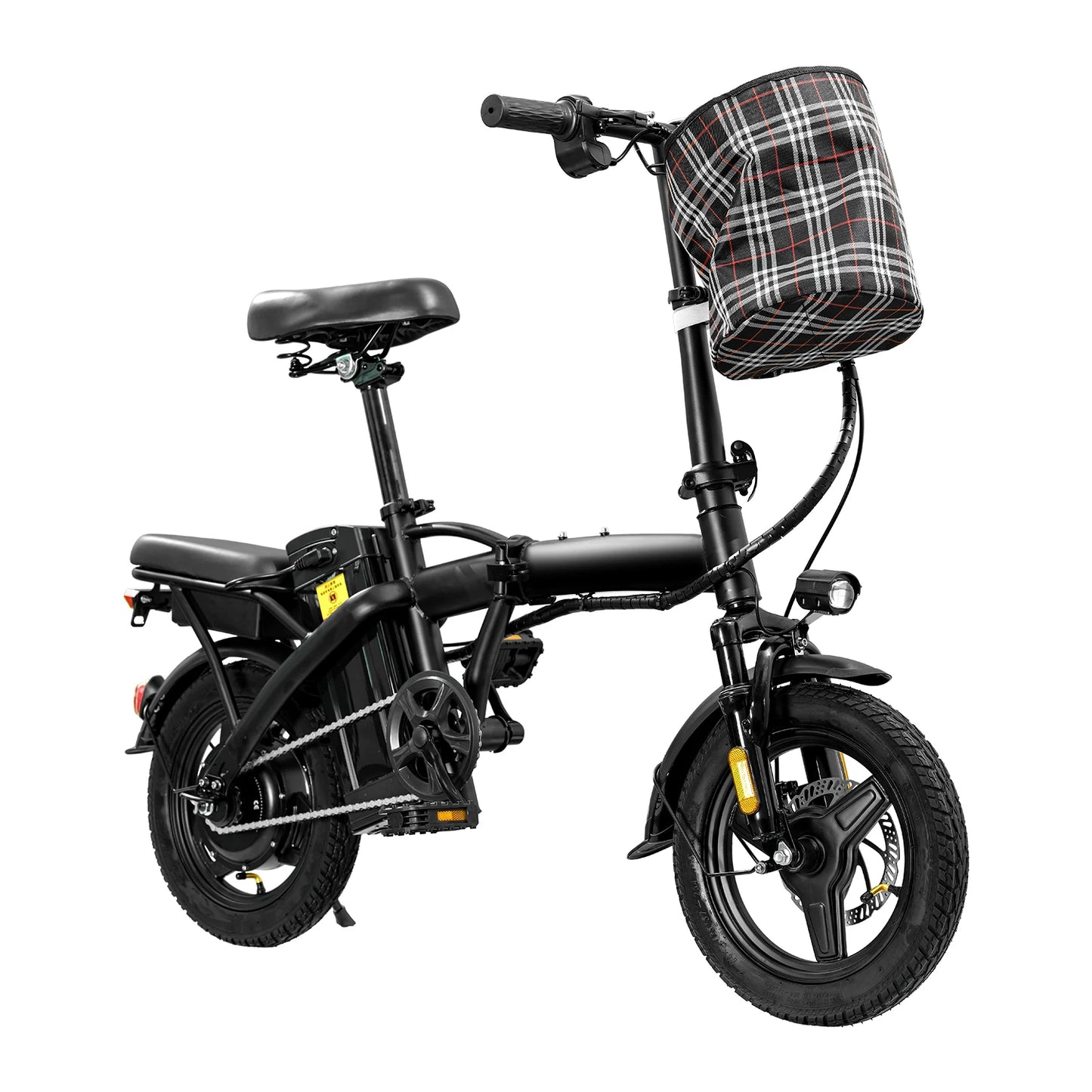 HEZZO T5 Folding Electric Bike for Adults Commuter 48V 350W With Basket US Stock Free Shipping
