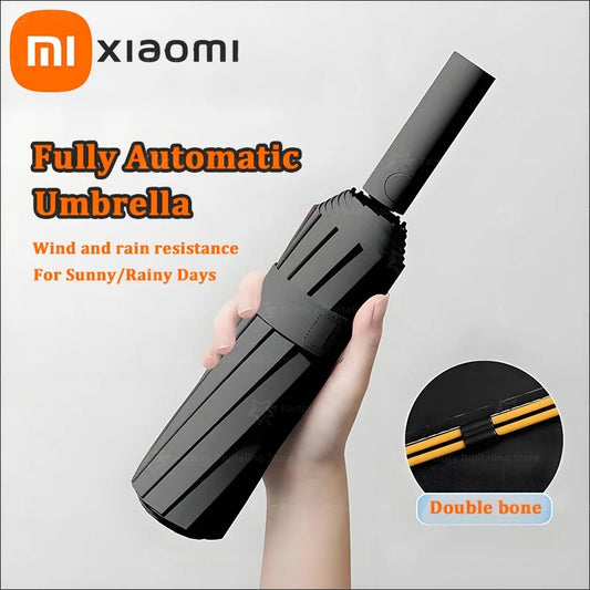 Xiaomi 24 Bone Folding Umbrella Fully Automatic Double Bone SPF 50 UV Protection Rain Resistance Strong Wind Resitance Umbrella